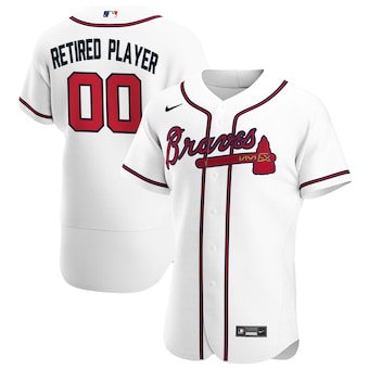 mens nike white atlanta braves home pick a player retired ro